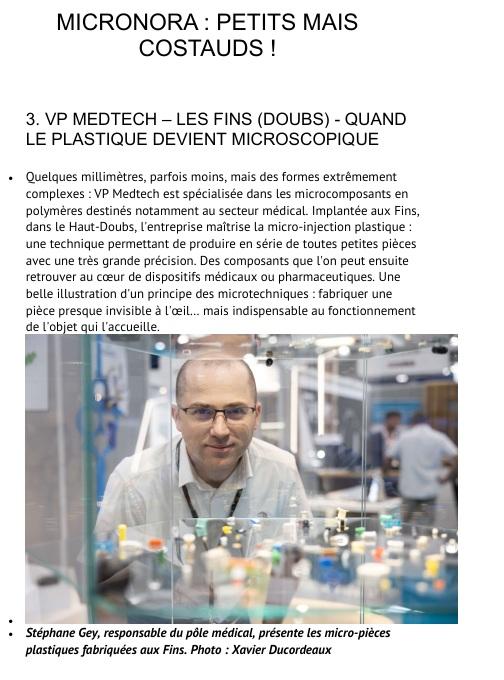Micronora 2026 : VP MEDTECH à l'honneur